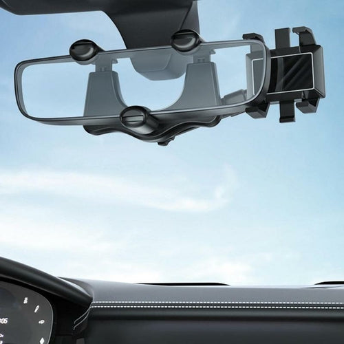 Saraline™ 360° Rotatable Rearview Mirror Phone Holder for Car