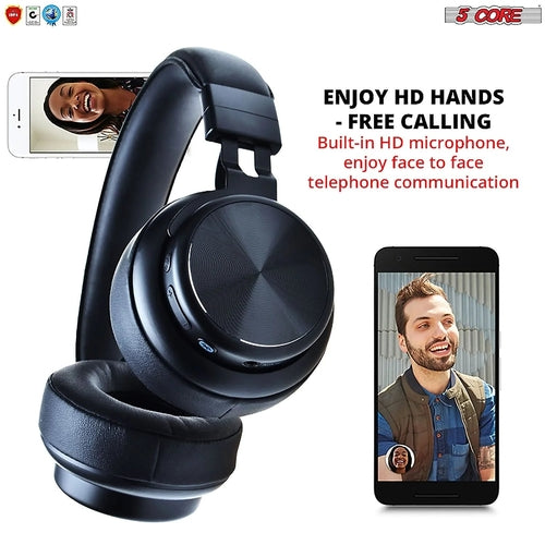 Saraline™ 5Core Bluetooth Wireless Headphones with Mic & Noise Cancellation