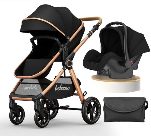 Saraline™ Luxury 3-in-1 Baby Stroller – Foldable, Lightweight & Shock Absorbing