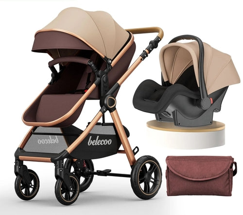 Saraline™ Luxury 3-in-1 Baby Stroller – Foldable, Lightweight & Shock Absorbing