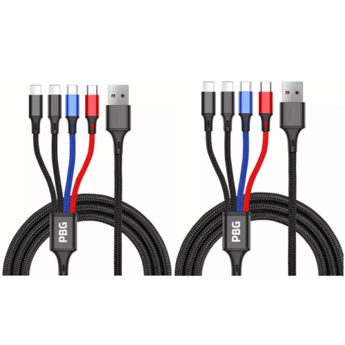 Saraline™ 4-in-1 Fast Charging Cable (USB-C, Lightning, Micro-USB)