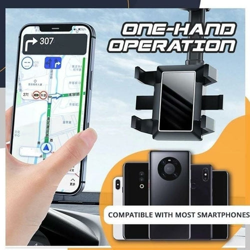 Saraline™ 360° Rotatable Rearview Mirror Phone Holder for Car