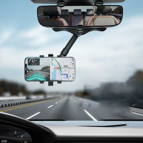 Saraline™ 360° Rotatable Rearview Mirror Phone Holder for Car