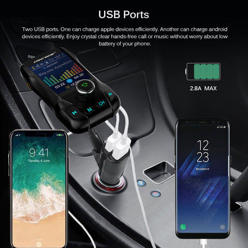 Saraline™ Bluetooth FM Transmitter for Car (V3.0)