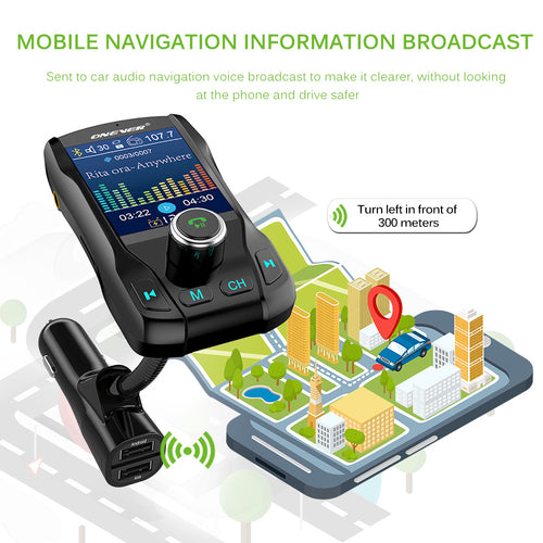 Saraline™ Bluetooth FM Transmitter for Car (V3.0)