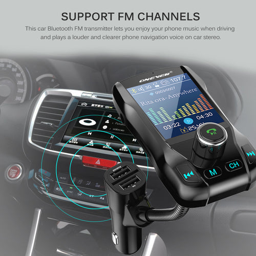 Saraline™ Bluetooth FM Transmitter for Car (V3.0)