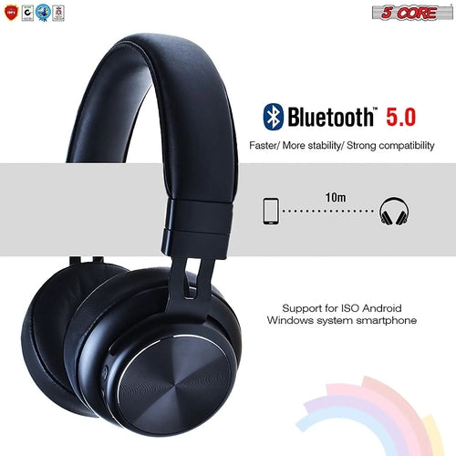 Saraline™ 5Core Bluetooth Wireless Headphones with Mic & Noise Cancellation