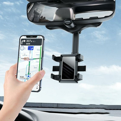 Saraline™ 360° Rotatable Rearview Mirror Phone Holder for Car