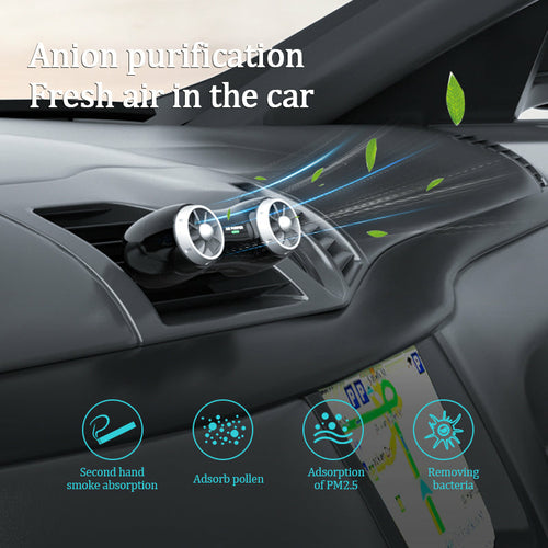 Saraline™ Car Negative Ion Air Purifier – Dual Fan Fresh Air Cleaner
