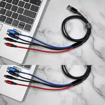 Saraline™ 4-in-1 Fast Charging Cable (USB-C, Lightning, Micro-USB)