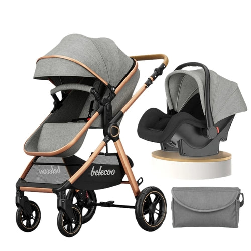 Saraline™ Luxury 3-in-1 Baby Stroller – Foldable, Lightweight & Shock Absorbing