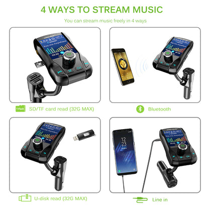 Saraline™ Bluetooth FM Transmitter for Car (V3.0)