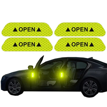 Night Reflective Car Door Sticker Safety Opening Warning Reflector Tape Decal Auto Car Accessories Exterior Interior Reflector