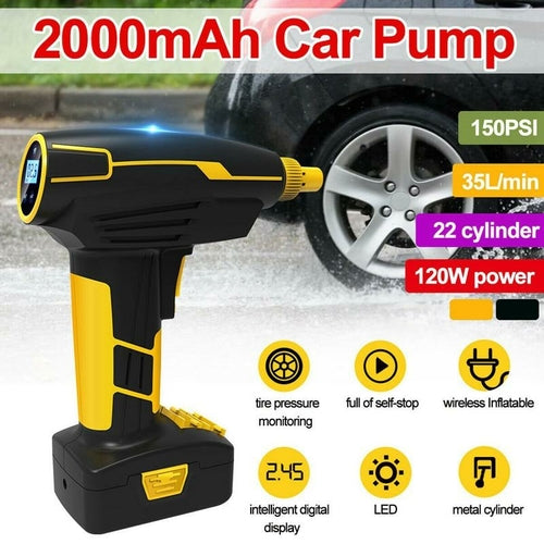 Saraline™ Portable Tire Inflator Air Pump 150PSI – Cordless & Fast Inflation