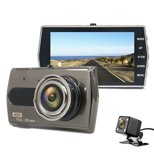 Saraline™ 4" Full HD Car Dash Camera with Night Vision & Rear View